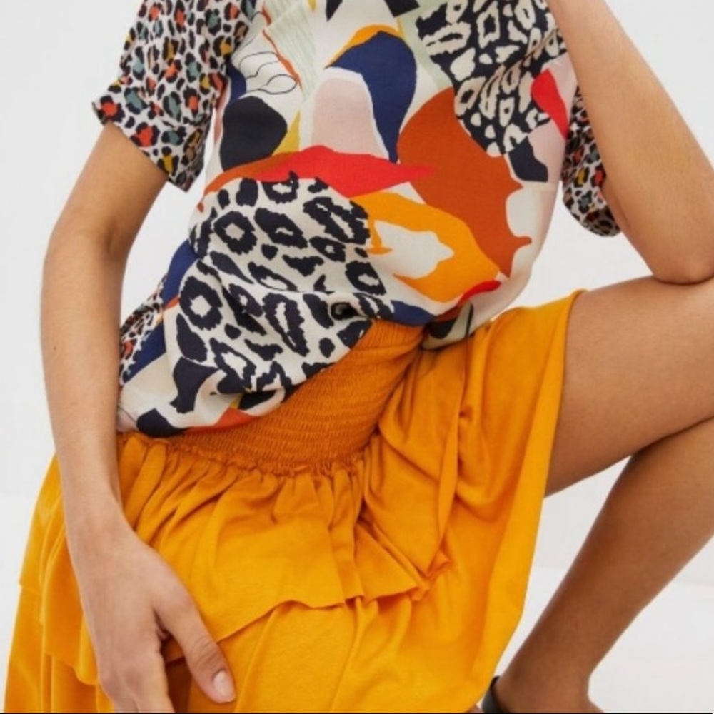 Anthropologie Bailee Smocked Skirt